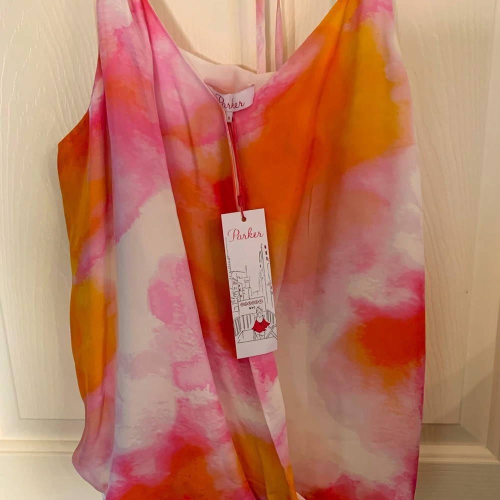 Tie dye silk top